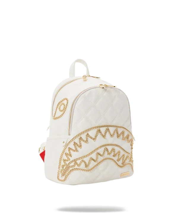 RIVIERA LE BLANC GOLD CHAIN SHARK SAVAGE BACKPACK