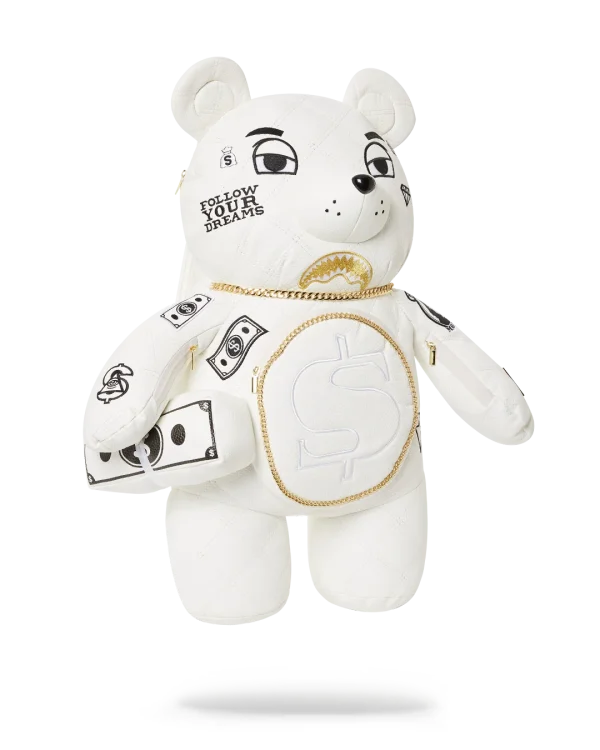 RIVIERA LE BLANC GOLD CHAIN MONEYBEAR TEDDYBEAR BACKPACK