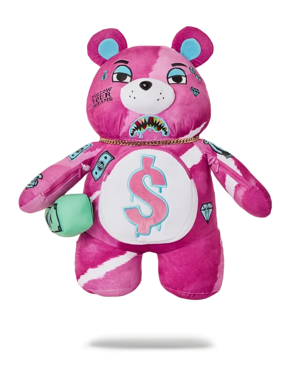 PINK PUNK MONEYBEAR TEDDYBEAR BACKPACK