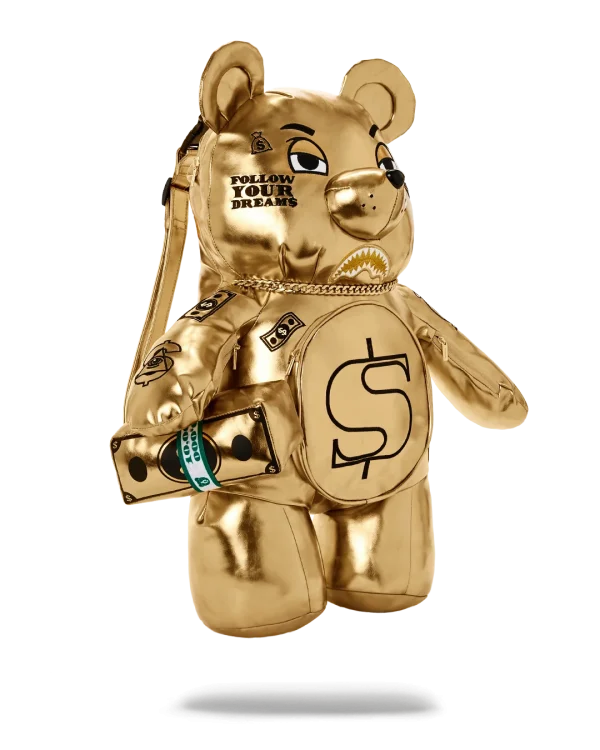 GOLD RUSH MONEYBEAR TEDDYBEAR BACKPACK