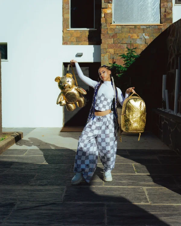 GOLD RUSH MONEYBEAR TEDDYBEAR BACKPACK
