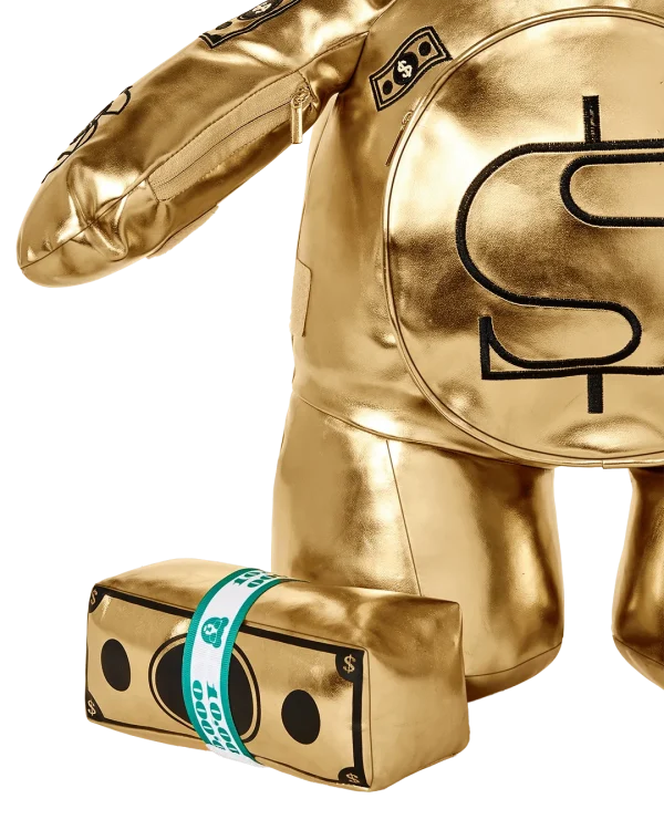 GOLD RUSH MONEYBEAR TEDDYBEAR BACKPACK