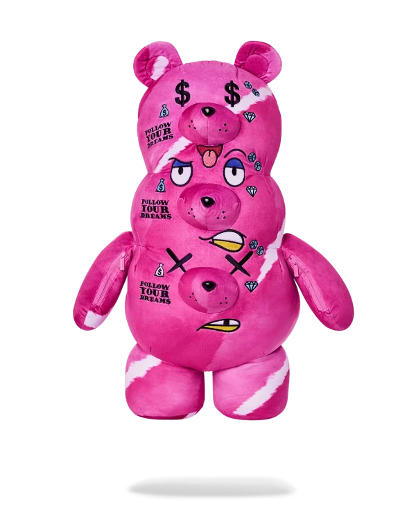 THE 3 HEADED BEAR PLUSH TEDDYBEAR BACKPACK
