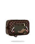 EXTERIOR GOLD ZIP POCKET SHARKS IN PARIS TOILETRY BRICKSIDE BAG