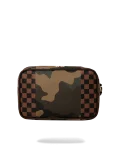 EXTERIOR GOLD ZIP POCKET SHARKS IN PARIS TOILETRY BRICKSIDE BAG