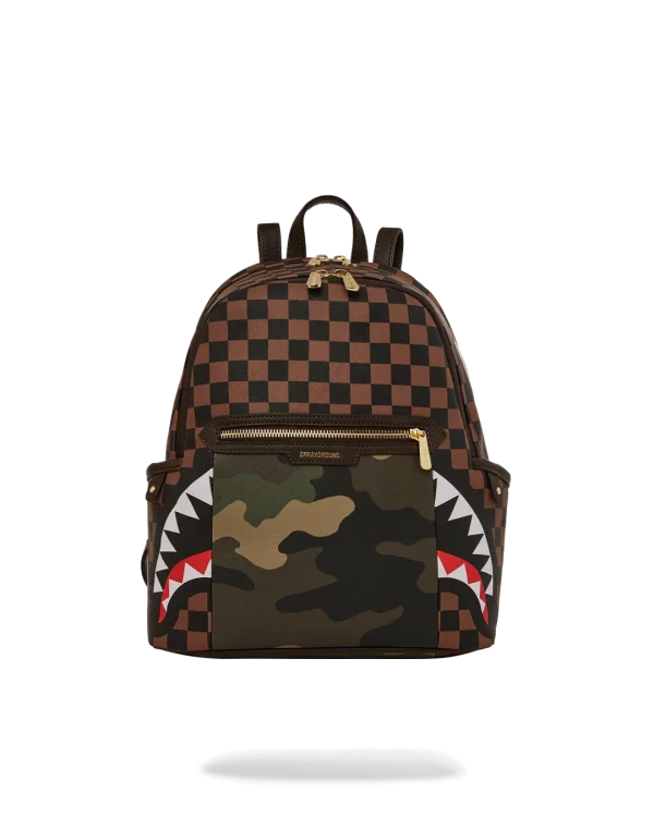 EXTERIOR GOLD ZIP POCKET SHARKS IN PARIS SAVAGE BACKPACK