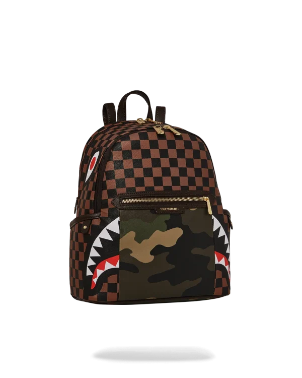 EXTERIOR GOLD ZIP POCKET SHARKS IN PARIS SAVAGE BACKPACK