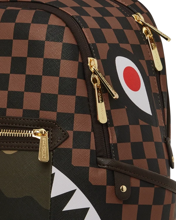 EXTERIOR GOLD ZIP POCKET SHARKS IN PARIS SAVAGE BACKPACK
