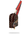 EXTERIOR GOLD ZIP POCKET SHARKS IN PARIS BACKPACK SLING