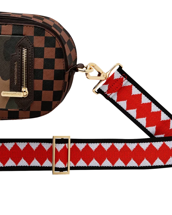 EXTERIOR GOLD ZIP POCKET SHARKS IN PARIS BACKPACK SLING