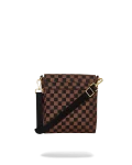 EXTERIOR GOLD ZIP POCKET SHARKS IN PARIS MESSENGER SLING BAG
