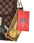 EXTERIOR GOLD ZIP POCKET SHARKS IN PARIS MESSENGER SLING BAG