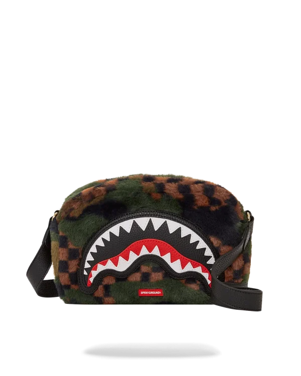 BIG SKY FUR SHARK MESSENGER BRICK BAG