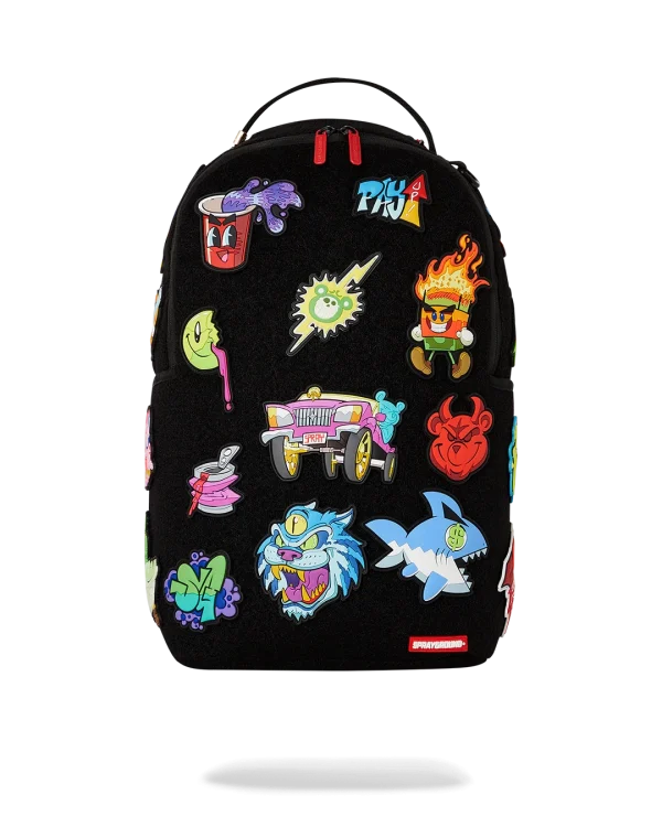 TRANCE PARTY PATCHES BACKPACK (23 VELCRO REMOVABLE PATCHES)