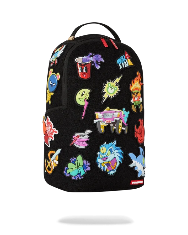 TRANCE PARTY PATCHES BACKPACK (23 VELCRO REMOVABLE PATCHES)