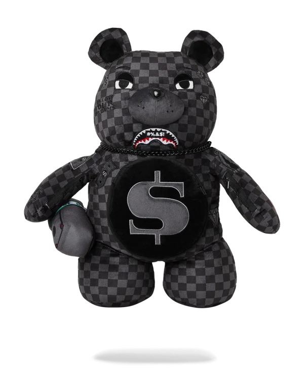 'WHAT THE BEEP' SHARK MONEYBEAR TEDDYBEAR BACKPACK
