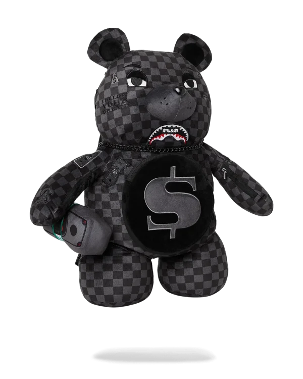 'WHAT THE BEEP' SHARK MONEYBEAR TEDDYBEAR BACKPACK