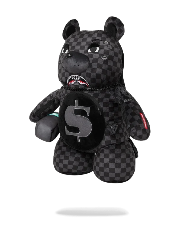 'WHAT THE BEEP' SHARK MONEYBEAR TEDDYBEAR BACKPACK
