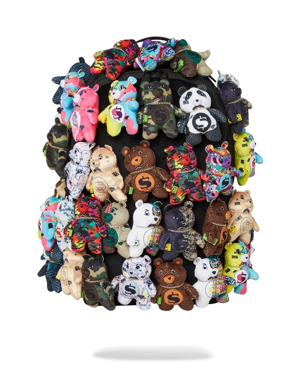 PACK OF BEARS REAL PLUSH BEARS RUNWAY PIECE BACKPACK - SUPER EXCLUSIVE