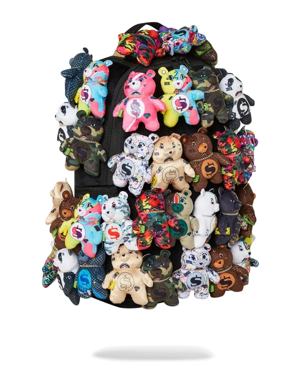 PACK OF BEARS REAL PLUSH BEARS RUNWAY PIECE BACKPACK - SUPER EXCLUSIVE