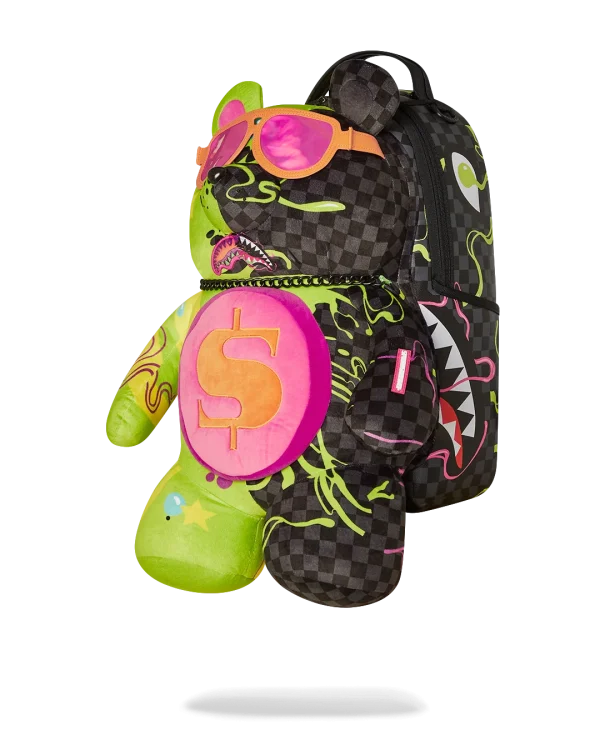SLIME DIME MONEYBEAR TEDDYBEAR ON BACKPACK