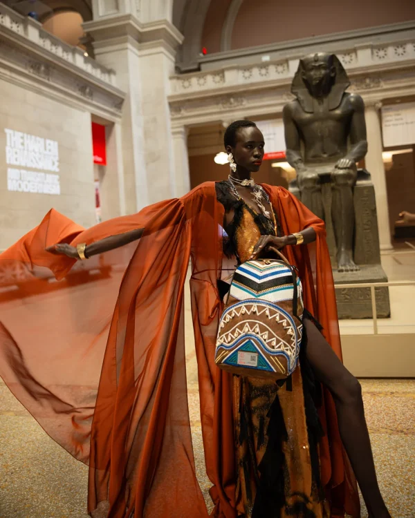 THE MET KUBA KINGDOM HEADDRESS BACKPACK