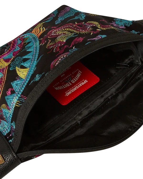 EMBROIDERED DRAGONS SAVVY CROSSBODY