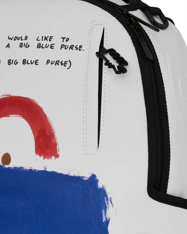 KEITH HARING BIG BLUE PURSE ART BACKPACK