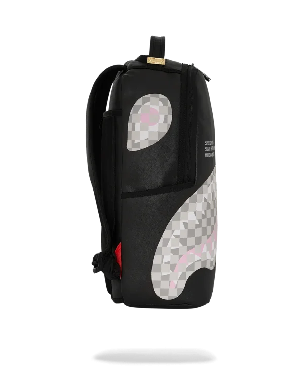 SHARK CENTRAL CREAM BLACK CHECK BACKPACK