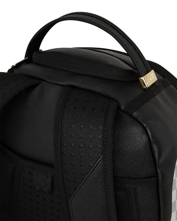 SHARK CENTRAL CREAM BLACK CHECK BACKPACK