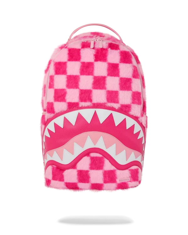 FURZILLA SHARK (PINK CHECK) BACKPACK