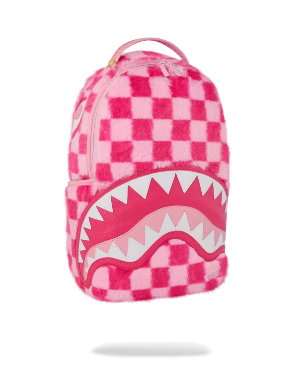 FURZILLA SHARK (PINK CHECK) BACKPACK