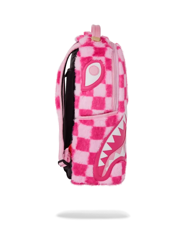 FURZILLA SHARK (PINK CHECK) BACKPACK