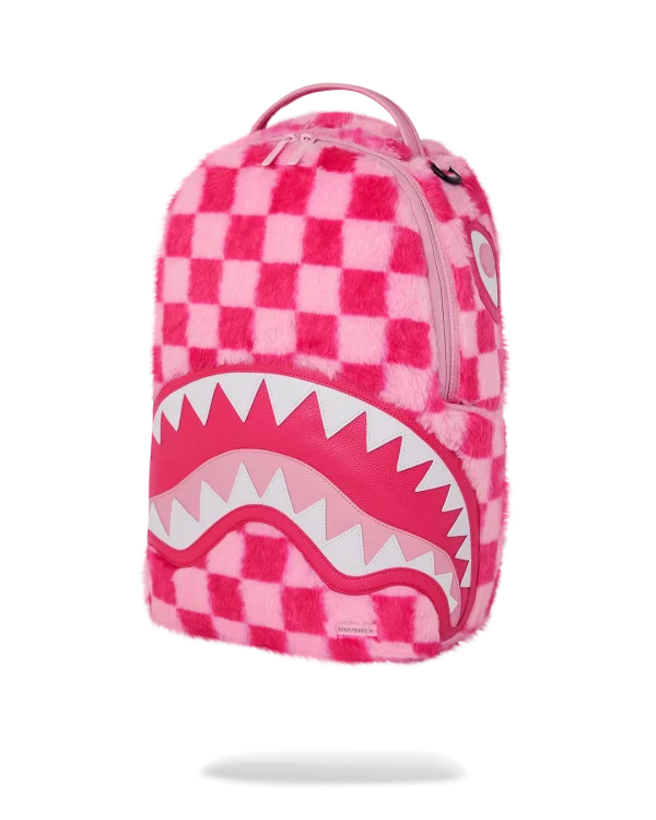 FURZILLA SHARK (PINK CHECK) BACKPACK