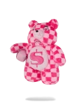 FURZILLA SHARK (PINK CHECK) MONEYBEAR BACKPACK