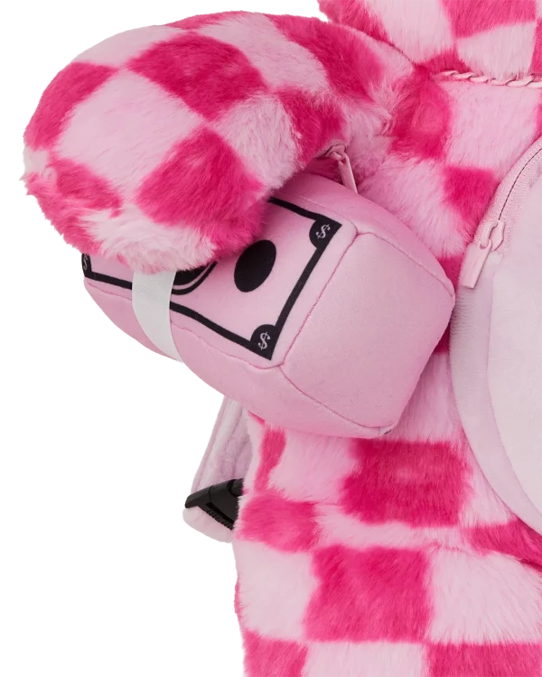 FURZILLA SHARK (PINK CHECK) MONEYBEAR BACKPACK
