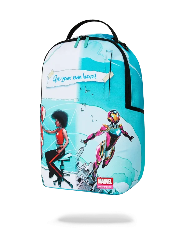 MARVEL IRON HEART OFFICIAL COLLAB - BE YOUR OWN HERO BACKPACK