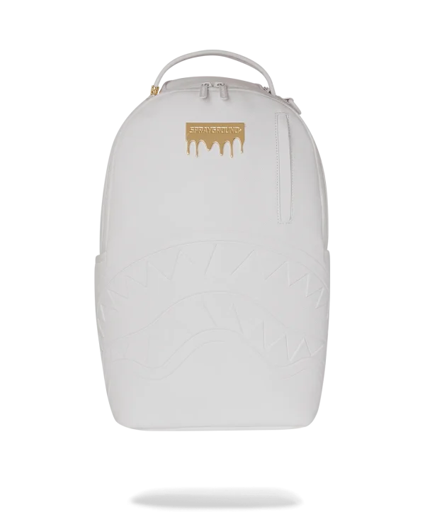 GOLD BRICK LUXE WHITE BACKPACK