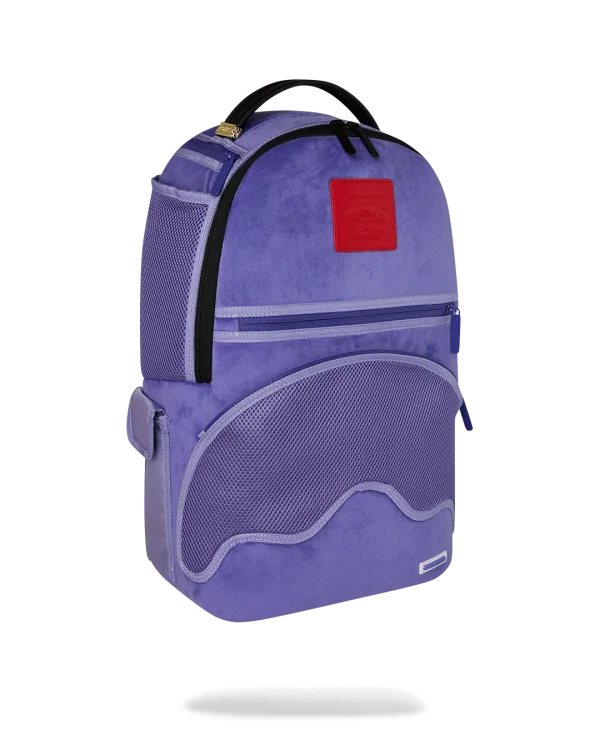 REVERSE MODE - PURPLE VELOUR TO BLACK CHECK BACKPACK