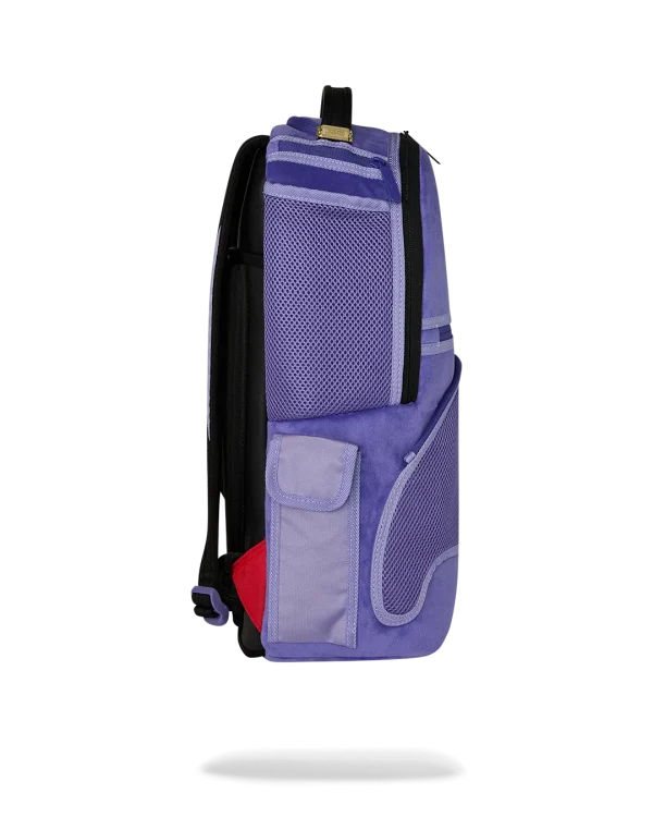 REVERSE MODE - PURPLE VELOUR TO BLACK CHECK BACKPACK