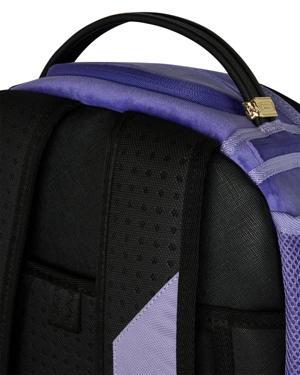 REVERSE MODE - PURPLE VELOUR TO BLACK CHECK BACKPACK