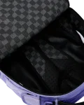 REVERSE MODE - PURPLE VELOUR TO BLACK CHECK BACKPACK
