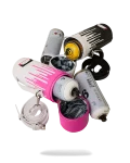 WYNWOOD WALLS COLLAB WATER BOTTLE OR SPRAYCAN HOLDER (WHT/PNK)