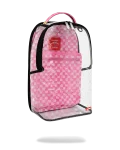 CLEAR DLX BACKPACK - CHECKED OUT (PINK DRIP)