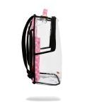 CLEAR DLX BACKPACK - CHECKED OUT (PINK DRIP)