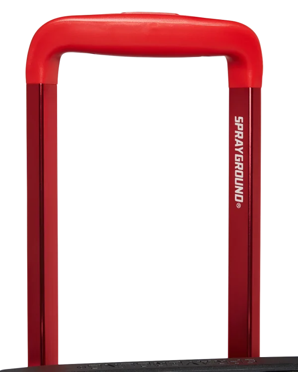 MOLDED SHARKITECTURE RED HARDSHELL CARRY-ON LUGGAGE