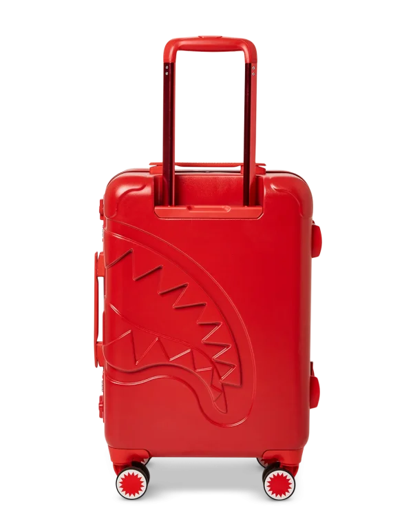 MOLDED SHARKITECTURE RED HARDSHELL CARRY-ON LUGGAGE