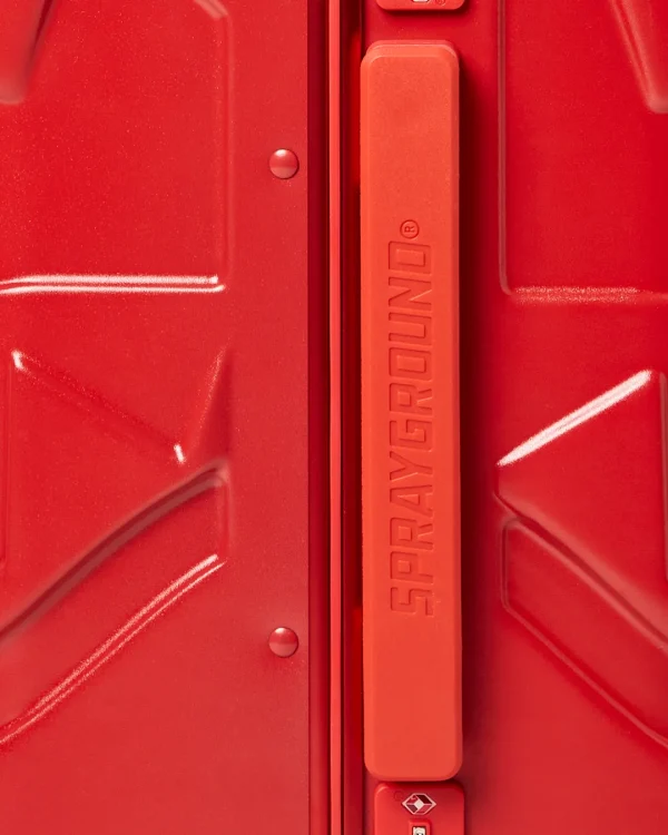 MOLDED SHARKITECTURE RED HARDSHELL CARRY-ON LUGGAGE