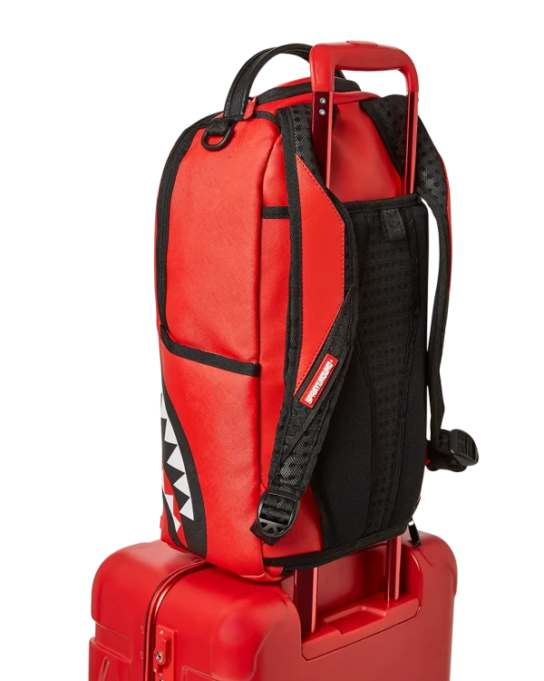 MOLDED SHARKITECTURE RED HARDSHELL CARRY-ON LUGGAGE