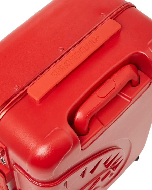 MOLDED SHARKITECTURE RED HARDSHELL CARRY-ON LUGGAGE